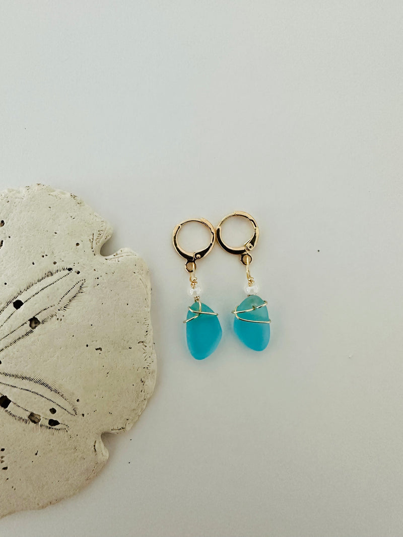 Tiny Sea Glass Earrings