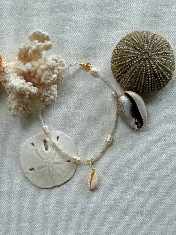 Pearl Cowrie Anklet