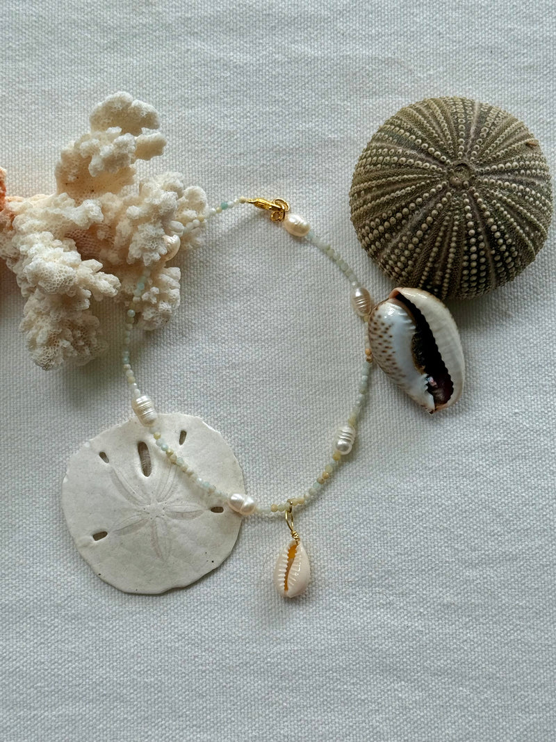 Pearl Cowrie Anklet