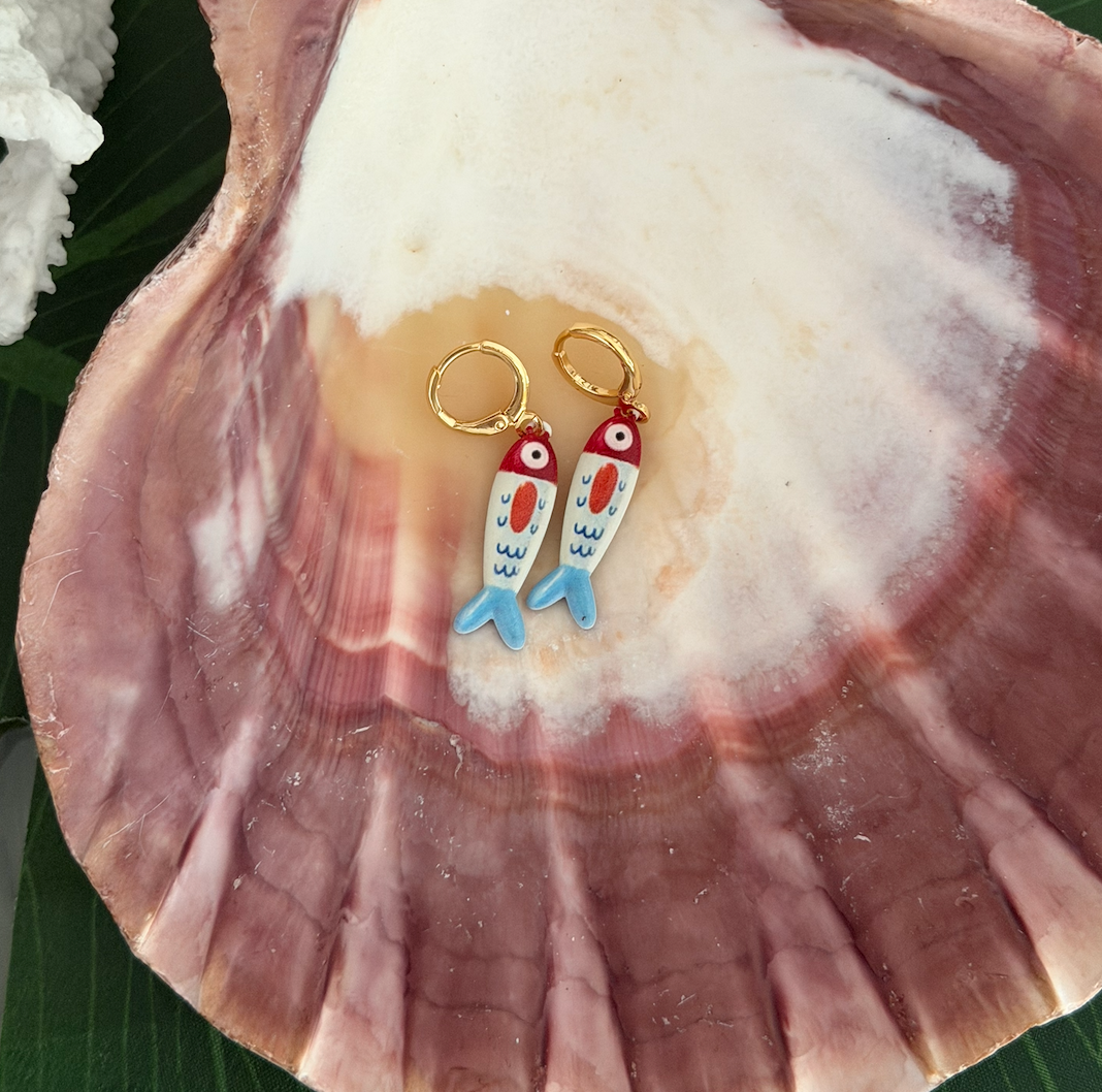Dainty Fishy hoops