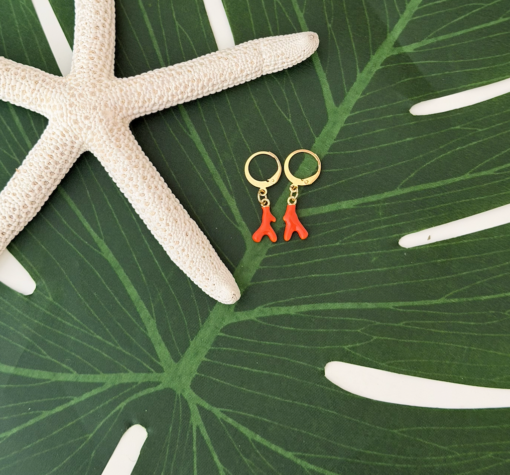 Coral Earrings