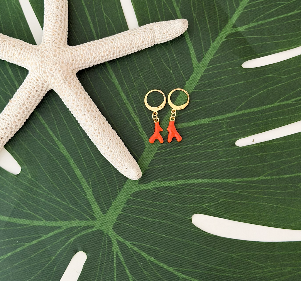 Coral Earrings
