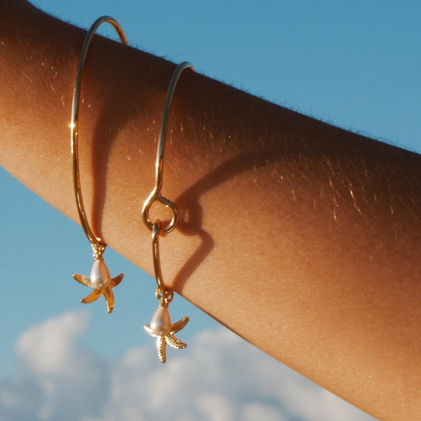 Starfish Pearl Bangle